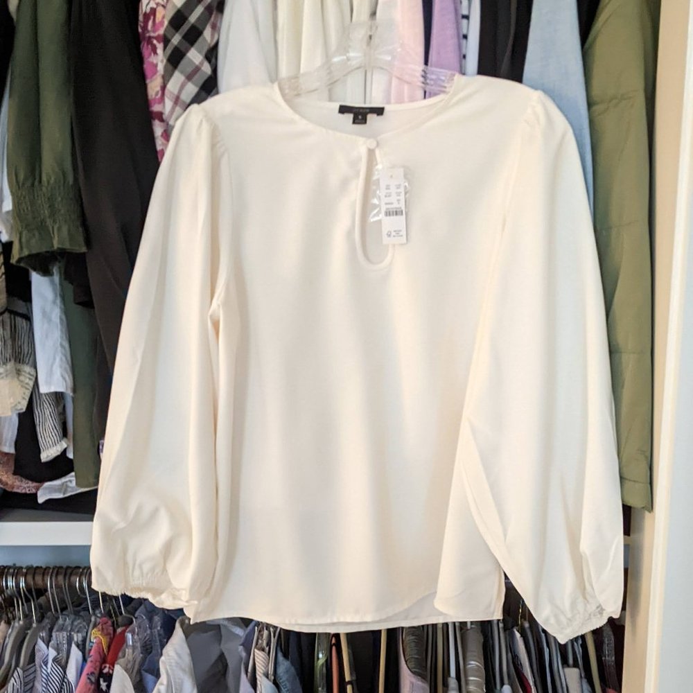 J. Crew Cream Blouse